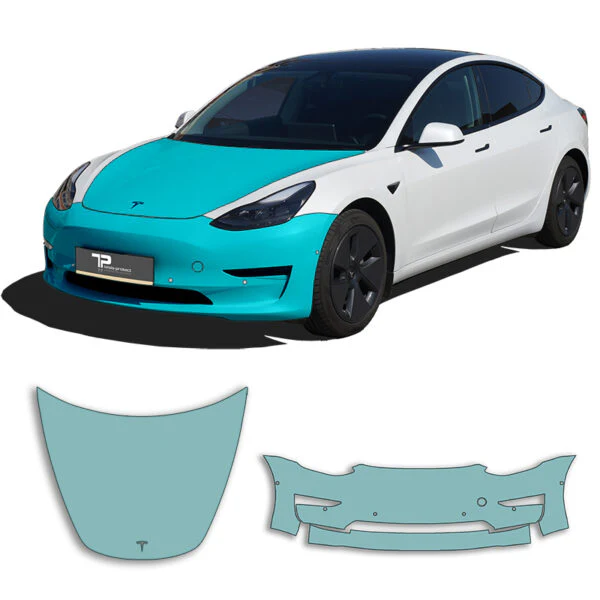 Tesla Model 3 PPF Kit: Motorkap & Bumper Bescherming - Top Kwaliteit - Image 2