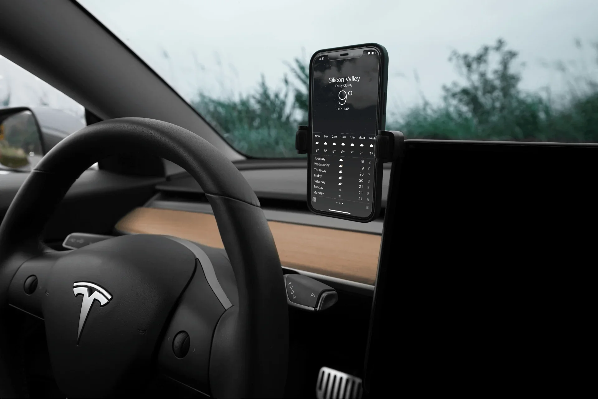 Tesla Model 3 Telefoonhouder Android Draadloos Opladen - Image 3